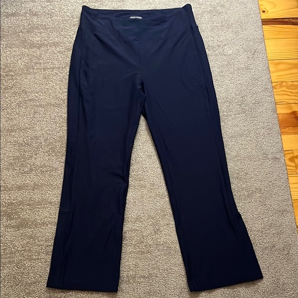 Eileen Fisher Navy Pant Elastic Waistband Pant with Side Slits Size S - Picture 1 of 11